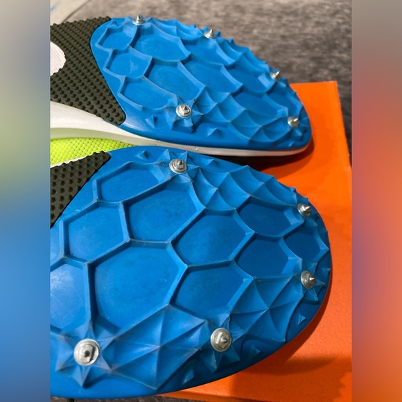 New Nike Zoom Rival D Yellow & Black Distance Track Spikes Unisex Shoes Size 12 - Picture 14 of 15